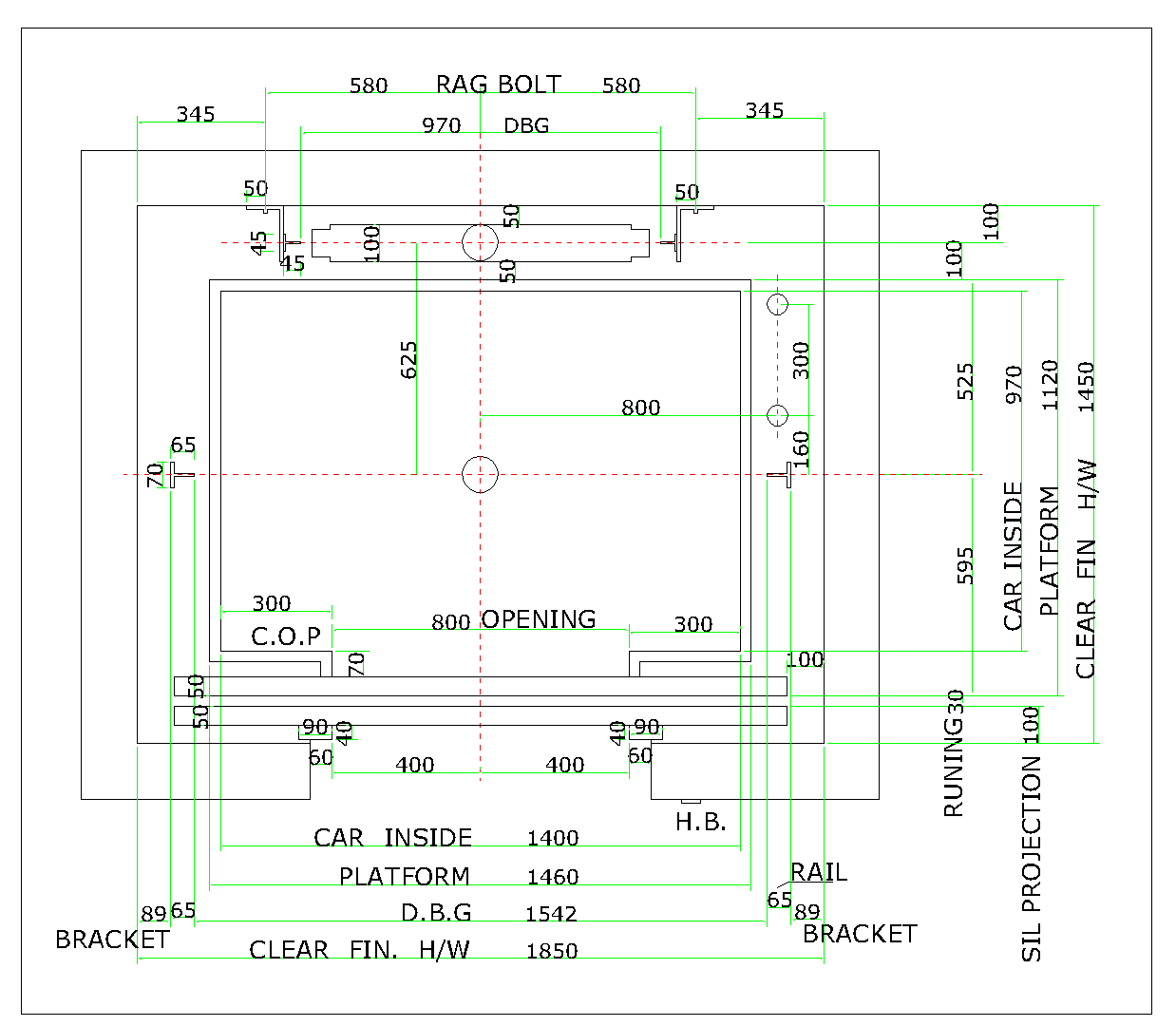 top lift erection drawing image